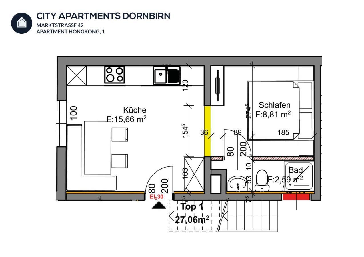 City Apartment Dornbirn, Hongkong 1 Экстерьер фото